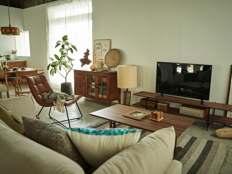 パーソナルチェア リビングチェア 約幅46cm ブラウン スチール 完成品