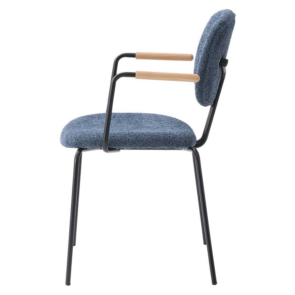 北欧ダイニングチェア｜ブークレ｜アーム付き｜個性が光るデザイン