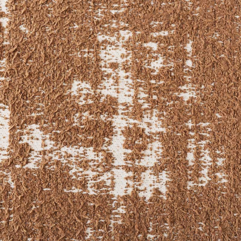 レトロモダンな布張りダイニングチェア｜丸みフォルム×スチール脚の異素材ミックス