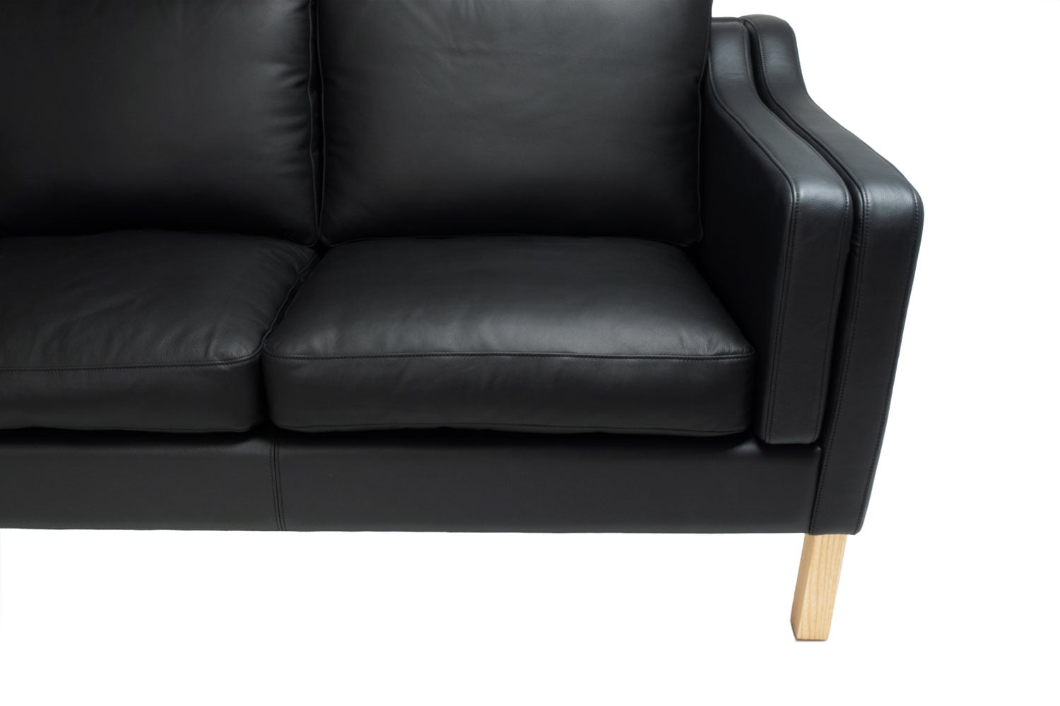 ソファ 3人掛け ダブルクッション 肘付き アッシュ 座面高46cm 完成品|リプロダクト|ボーエ・モーエンセン