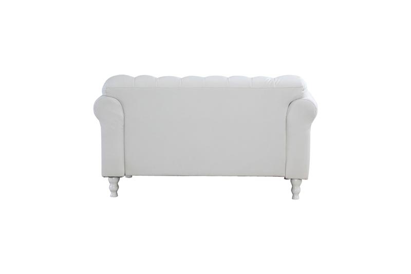 二人掛けソファ ホワイト エレガント 人工皮革 エレガントなソファ【elle/2P】ホワイト | インテリア・家具の通販