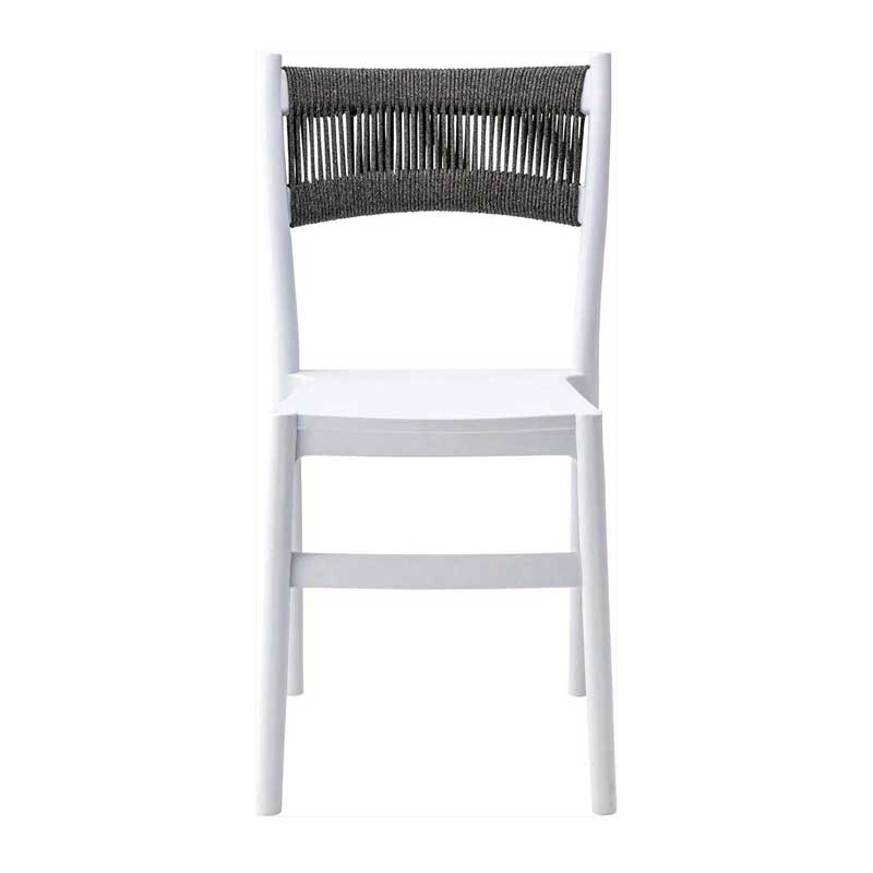 ダイニングチェア スタッキング 座面高46cm 完成品|おしゃれな編み込み背もたれ