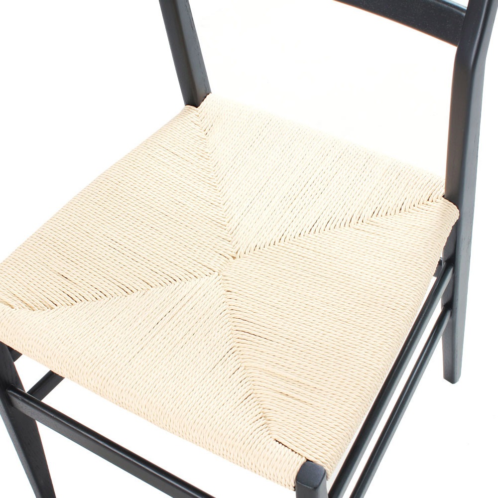 ダイニングチェア 北欧 ペーパーコード 木製 座面高45cm 完成品|リプロダクト|ジオ・ポンティ