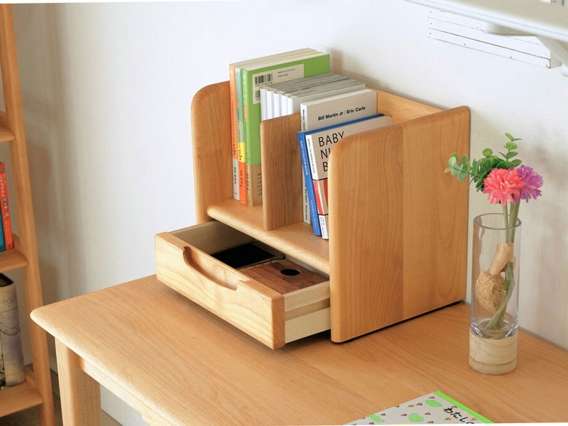 ナチュラルデザインのシンプルなブックスタンド｜幅35cm｜KI