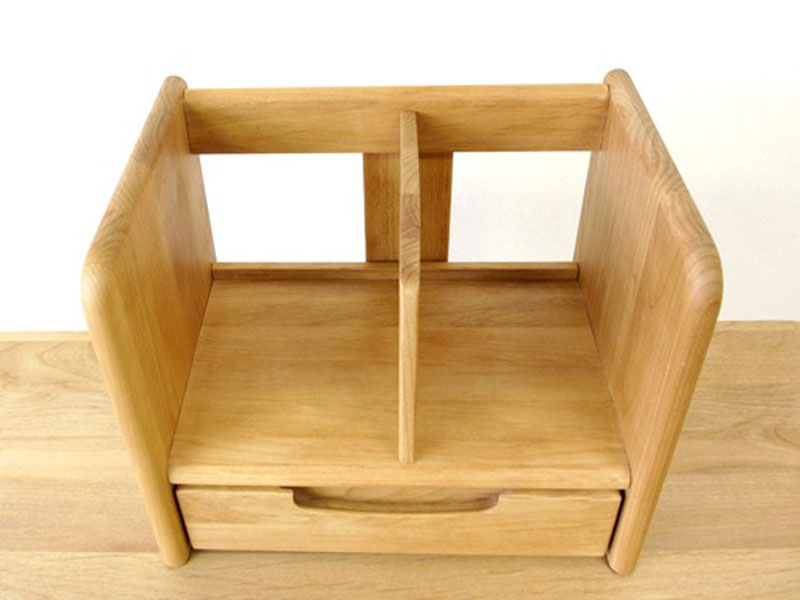 ナチュラルデザインのシンプルなブックスタンド｜幅35cm｜KI