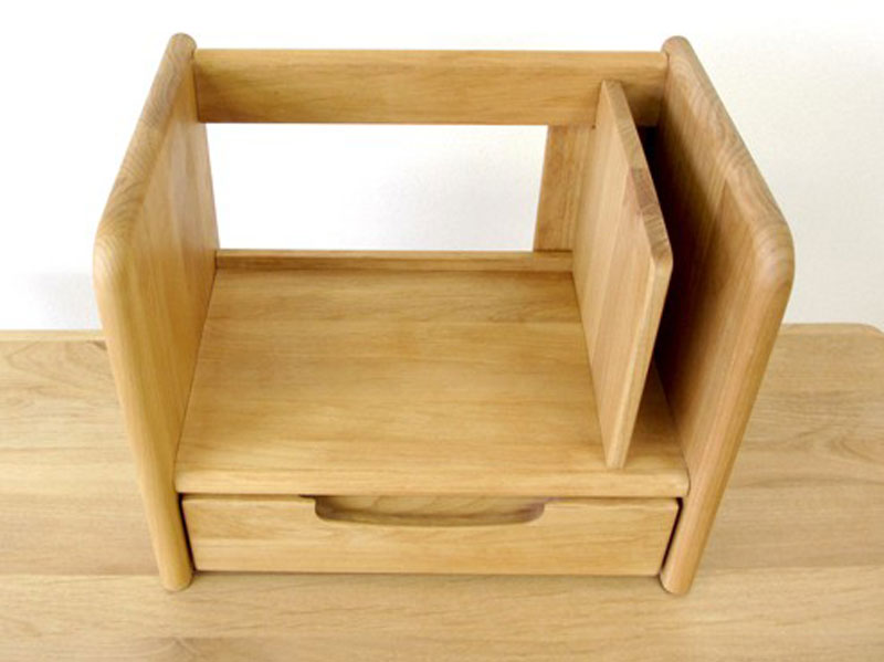 ナチュラルデザインのシンプルなブックスタンド｜幅35cm｜KI