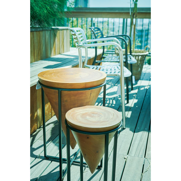 天然木のデザイナーズサイドテーブル | Monku | L | インテリア・家具