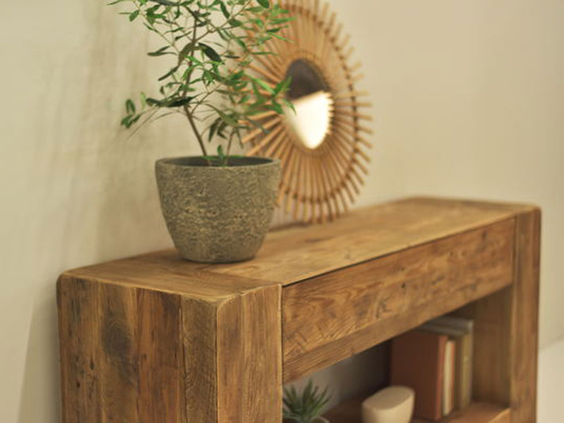 ナチュラルアンティークな古材のコンソールテーブル | インテリア
