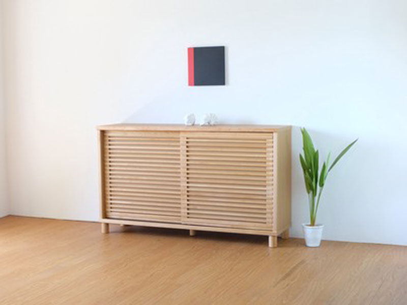 おしゃれな格子デザインが印象的なシューズボックス|幅152cm|RO