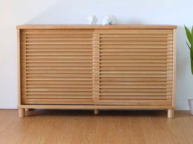 おしゃれな格子デザインが印象的なシューズボックス|幅152cm|RO