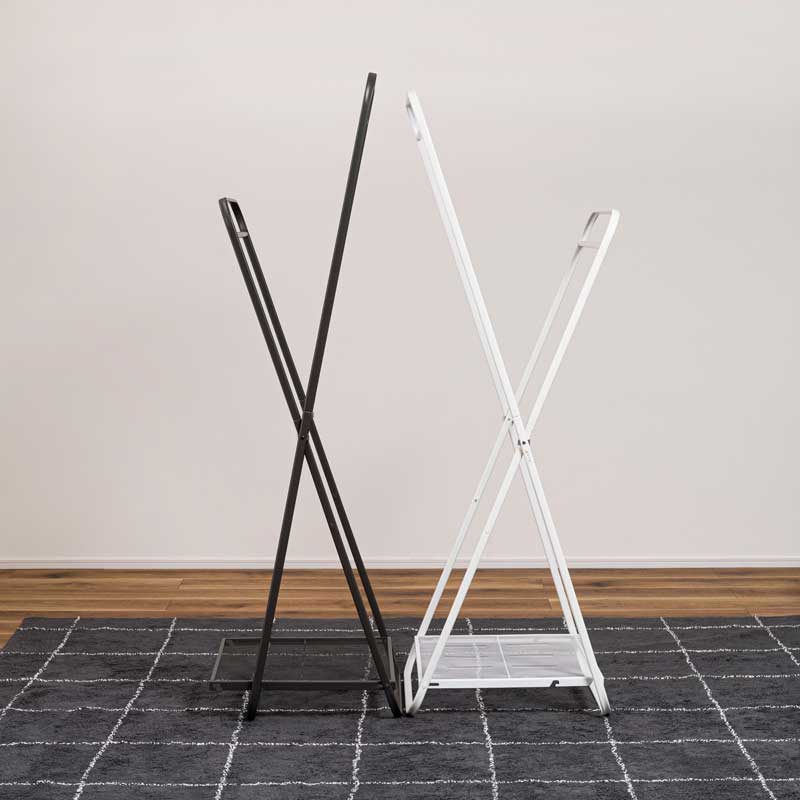 折りたたみ式ハンガーラック|省スペースで収納力抜群のスリムデザイン