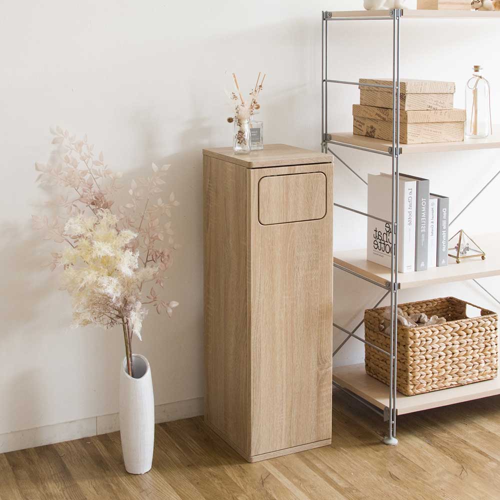 スタイリッシュなプッシュ式扉のダストボックス