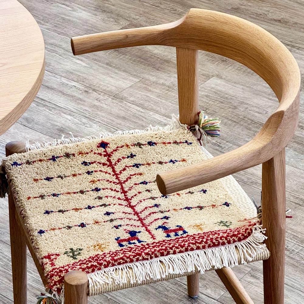 ダイニングチェア ペーパーコード 木製 座面高46cm 完成品｜リ