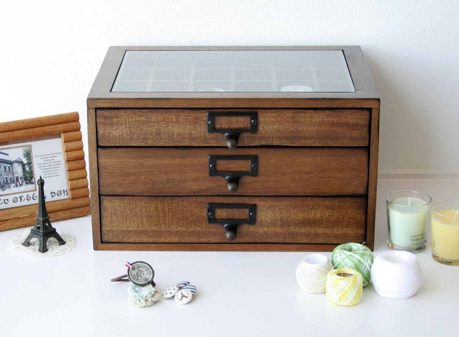 コレクションボックス 時計や宝石を収納 mop【33*24cm】アジアンインテリア