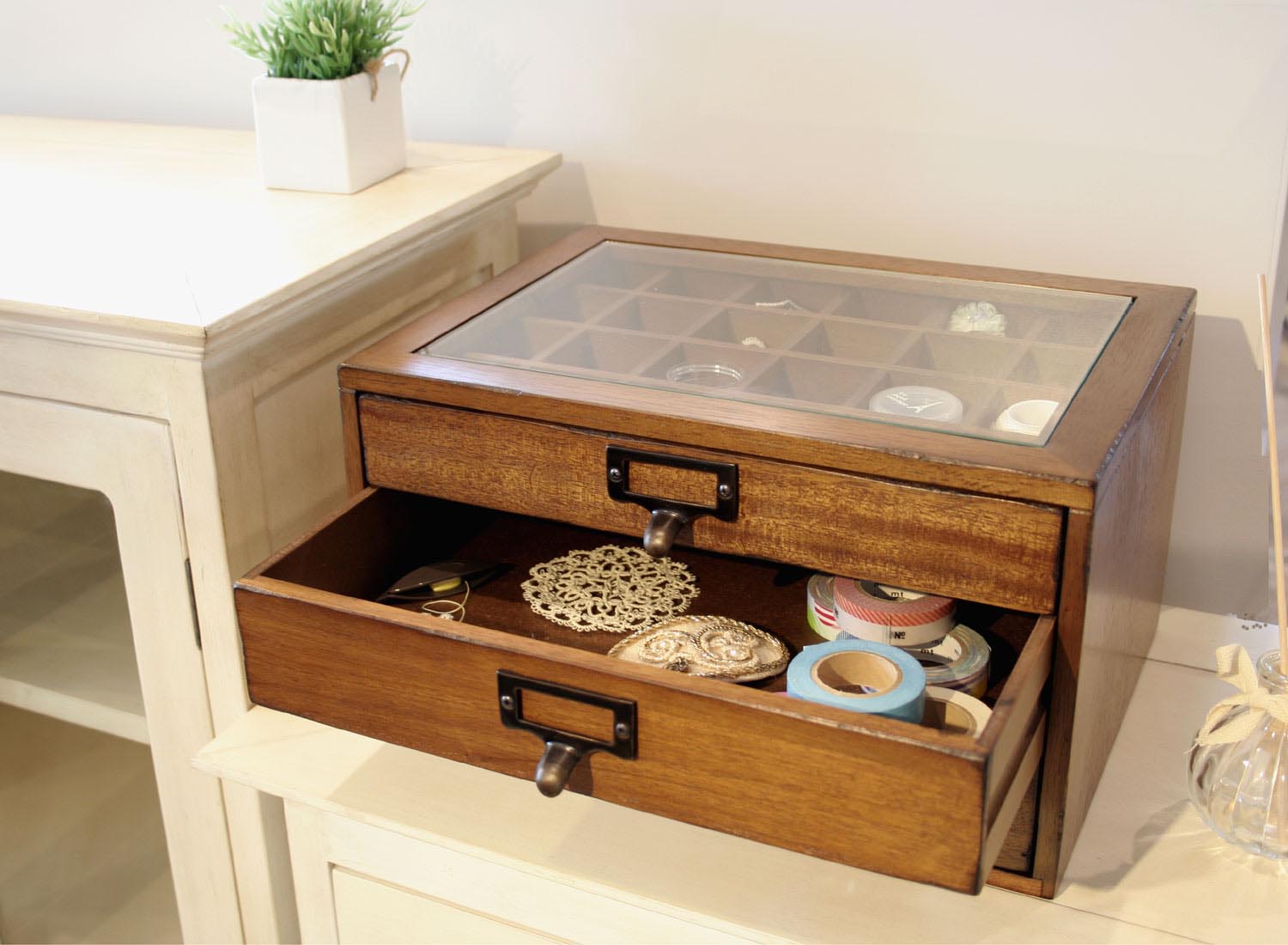 コレクションボックス 時計や宝石を収納 mop【33*24cm】アジアンインテリア