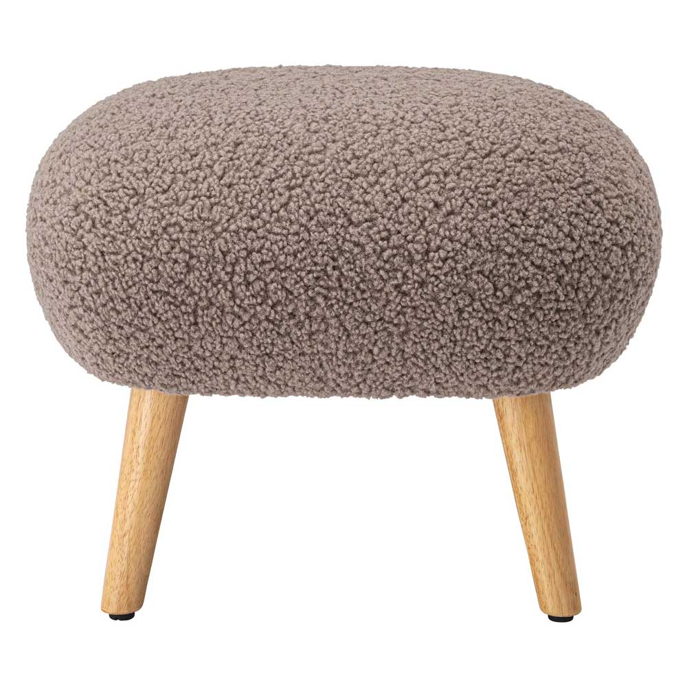 北欧風ブークレスツール｜可愛い丸型でオットマンにも最適