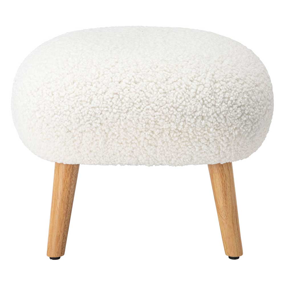 北欧風ブークレスツール｜可愛い丸型でオットマンにも最適