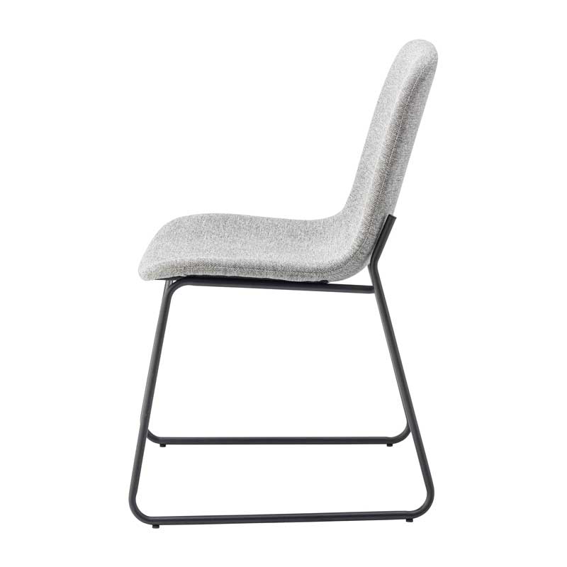 スチール脚×ファブリックの曲線美ダイニングチェア｜北欧モダンな