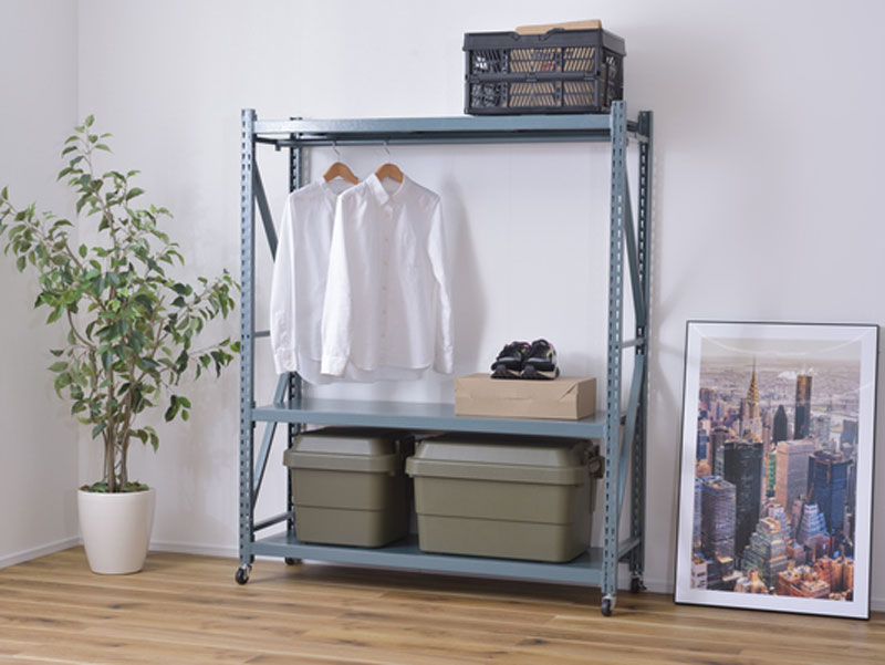 折りたたみ可能なラック専用バー|ボルトレスラック