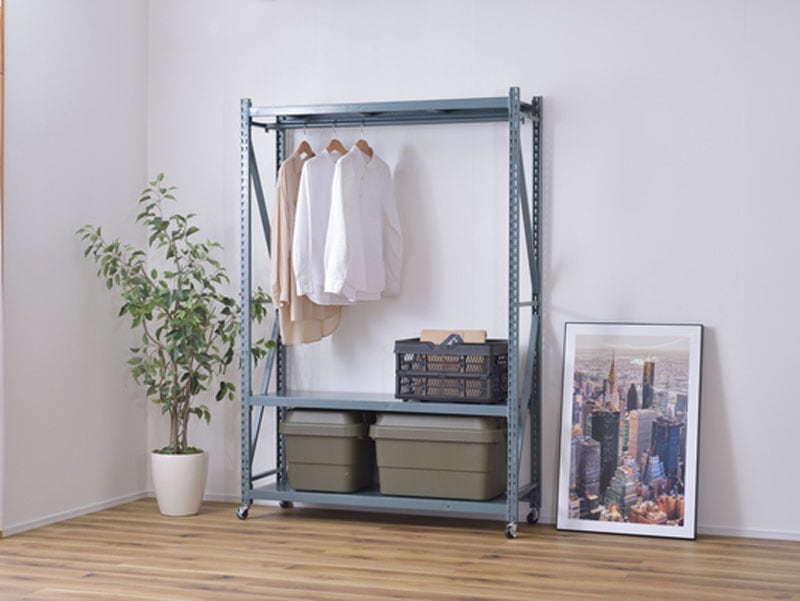 折りたたみ可能なラック専用バー|ボルトレスラック