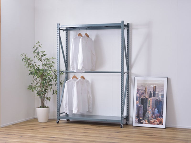 折りたたみ可能なラック専用バー|ボルトレスラック