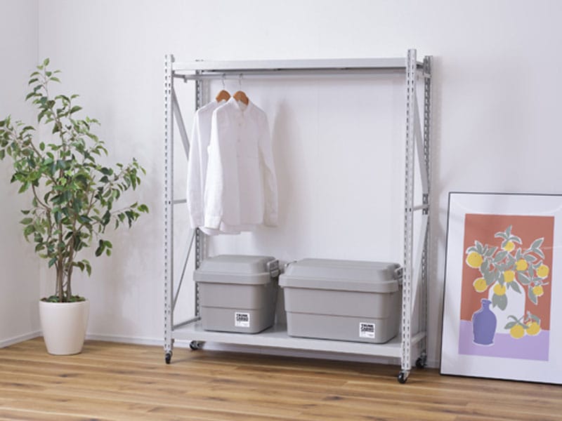 折りたたみ可能なラック専用バー|ボルトレスラック