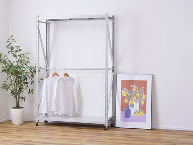 折りたたみ可能なラック専用バー|ボルトレスラック