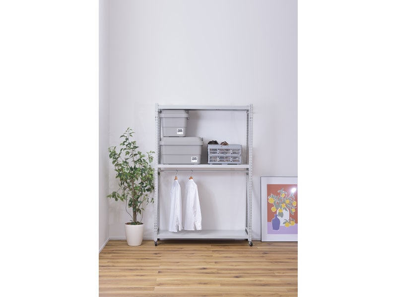 折りたたみ可能なラック専用バー|ボルトレスラック