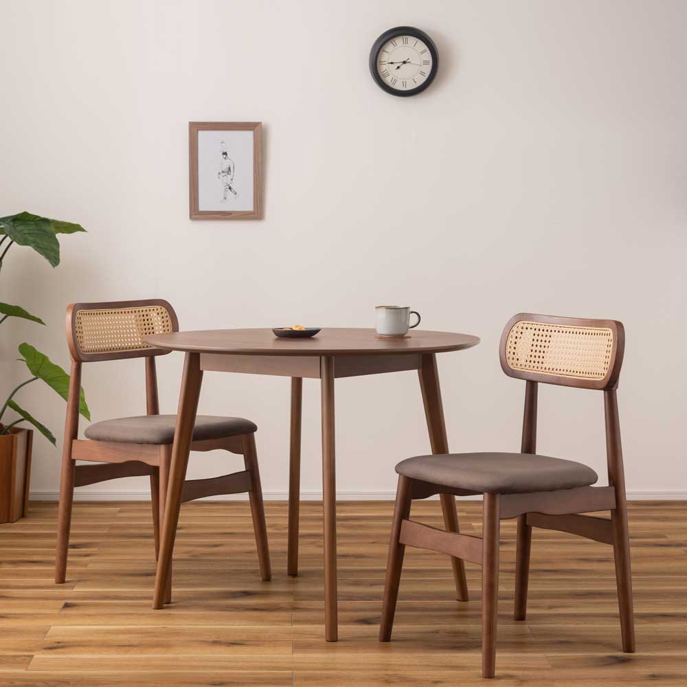 ナチュラル北欧風ラウンドダイニングテーブル｜コンパクトでおしゃれな2人用カフェテーブル