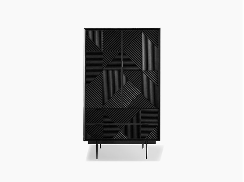 モダンな印象のモノトーンのキャビネット｜HS