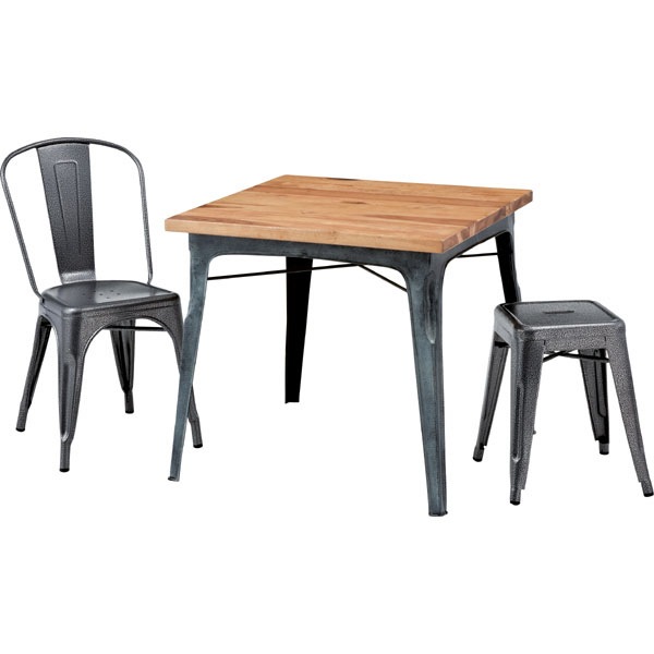 【ブルックリン家具】古材×ブラックスチール カウンタースツール (高さ調整可) ブルックリン家具】古材×ブラックスチール カウンタースツール
