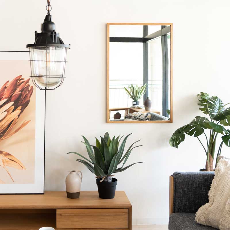 天然木フレームの2WAYミラー｜玄関や洗面に映える上質な佇まい