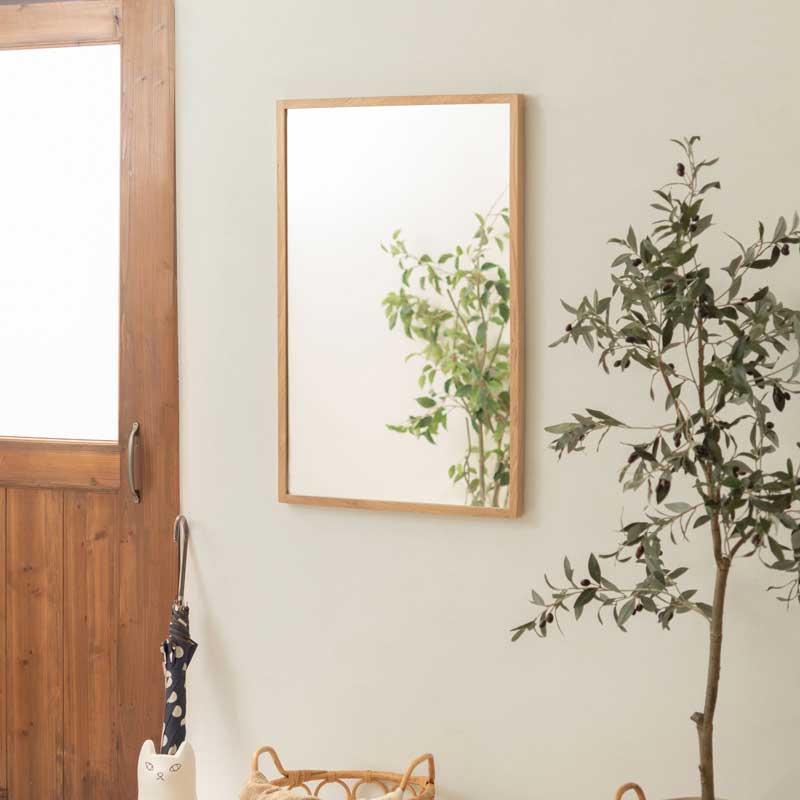 天然木フレームの2WAYミラー｜玄関や洗面に映える上質な佇まい