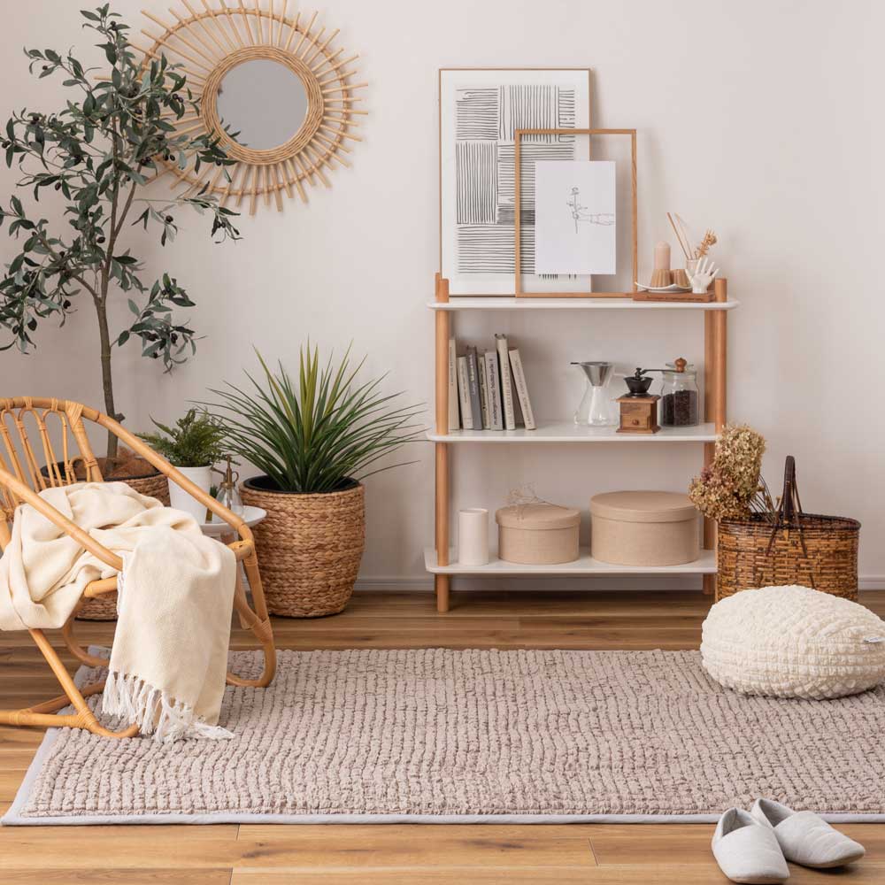 ひんやり接触冷感 ポップコーンラグ｜ニュアンスカラーラグマット