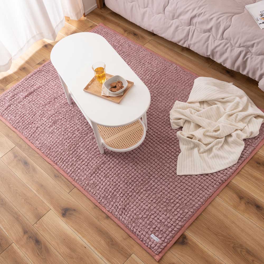 ひんやり接触冷感 ポップコーンラグ｜ニュアンスカラーラグマット