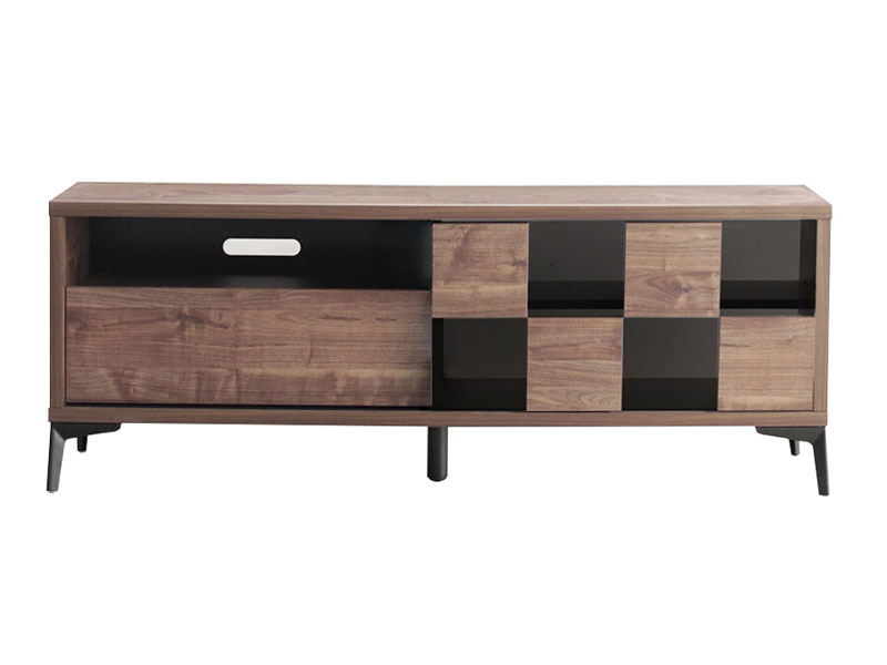 市松模様×ガラスの和モダンな雰囲気のTVボード | 幅140cm