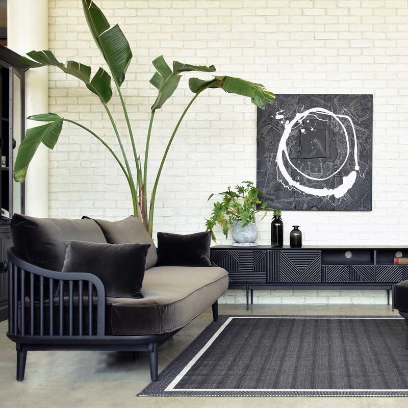 落ち着いた雰囲気のロングソファ|幅200cm|RN