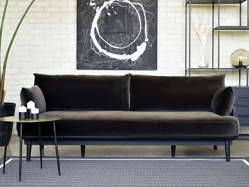 落ち着いた雰囲気のロングソファ|幅200cm|RN