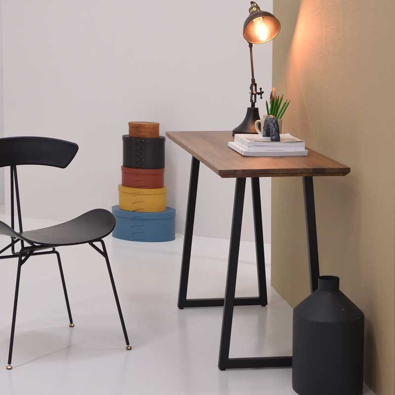 テーブル用スチール脚パーツ|高さ70.5cm〈アジャスター付き/2本セット〉