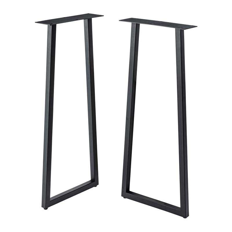 テーブル用スチール脚パーツ|高さ70.5cm〈アジャスター付き/2本セット〉