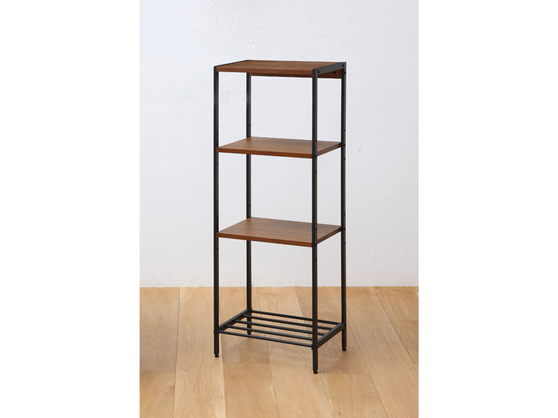 スチールフレームと木のオープンラック｜幅35cm｜am