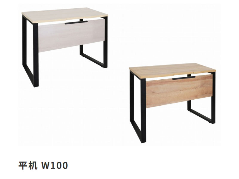 ナチュラルな木目調天板とブラックフレームのデスクシリーズ