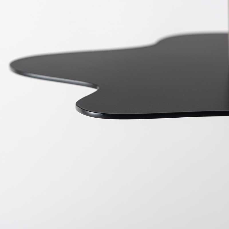 サイドテーブル スチール ミニ 一本脚 高さ53cm｜ベッドサイドやソファ横に