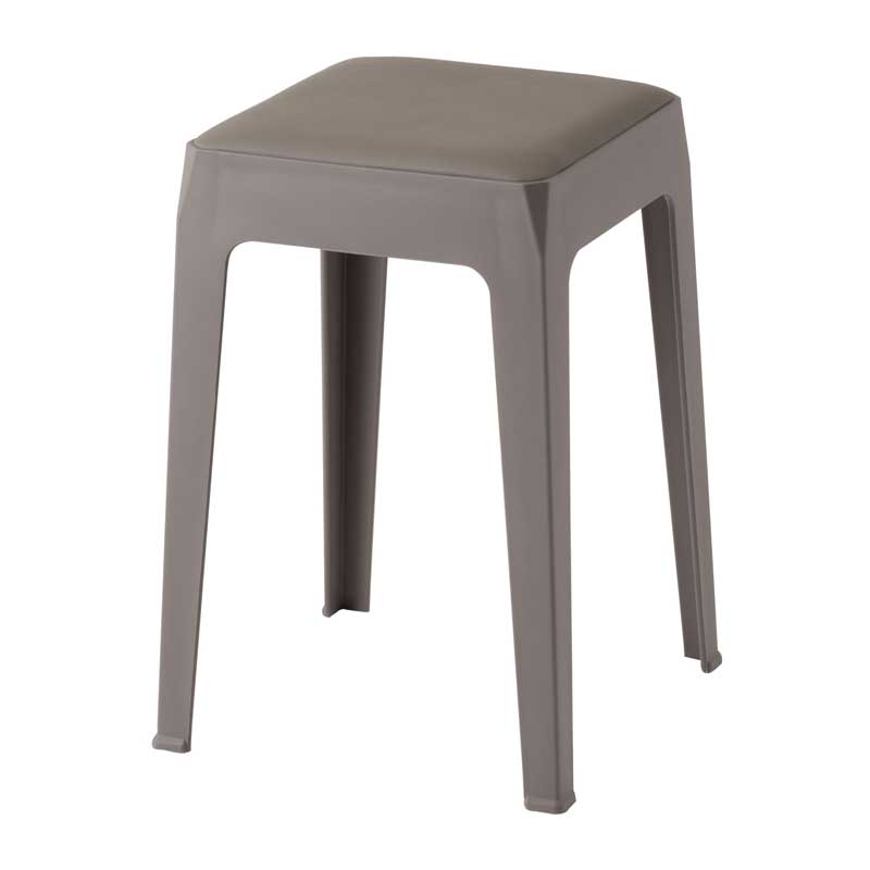 アーバンモダンな合皮スツール｜スタッキングで省スペースに美しく収納