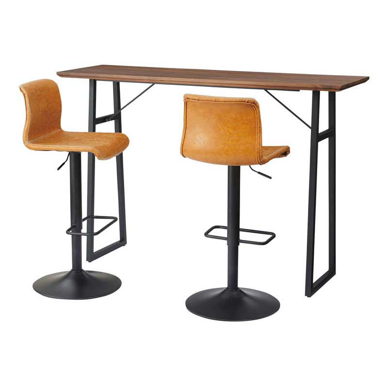 カウンターテーブル用スチール脚｜高さ98cm〈アジャスター付き／2本セット〉