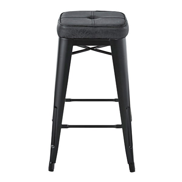 アイアンスツール　本革　ブラック　張座 楽天市場】スツール 本革 おしゃれ 折りたたみ レザー アイアン