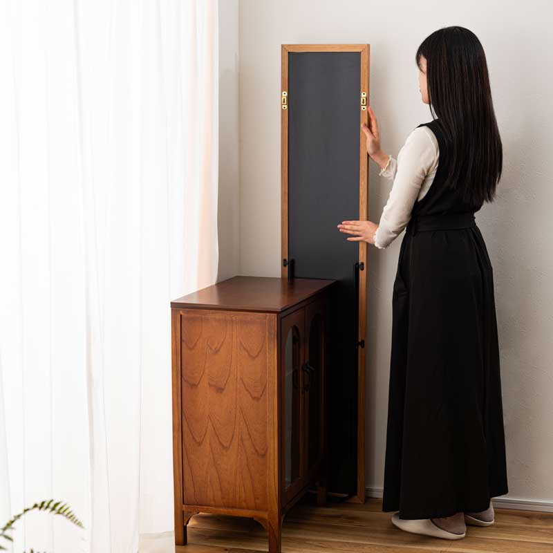 ミラー 全身鏡 姿見 2WAY スタンド 幅30cm 完成品｜壁掛けできる
