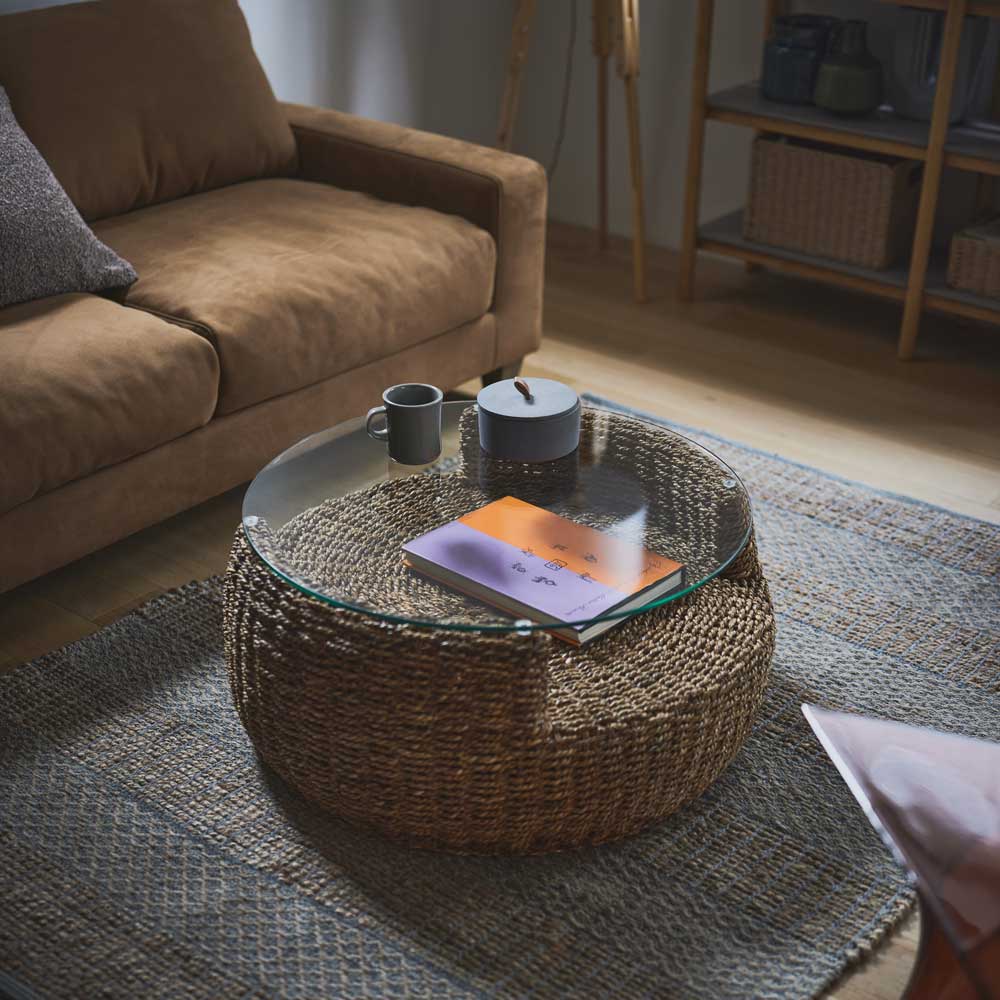 アバカ ガラステーブル(幅90) アバカ ガラステーブル(幅90) アバカ ガラステーブル(幅90