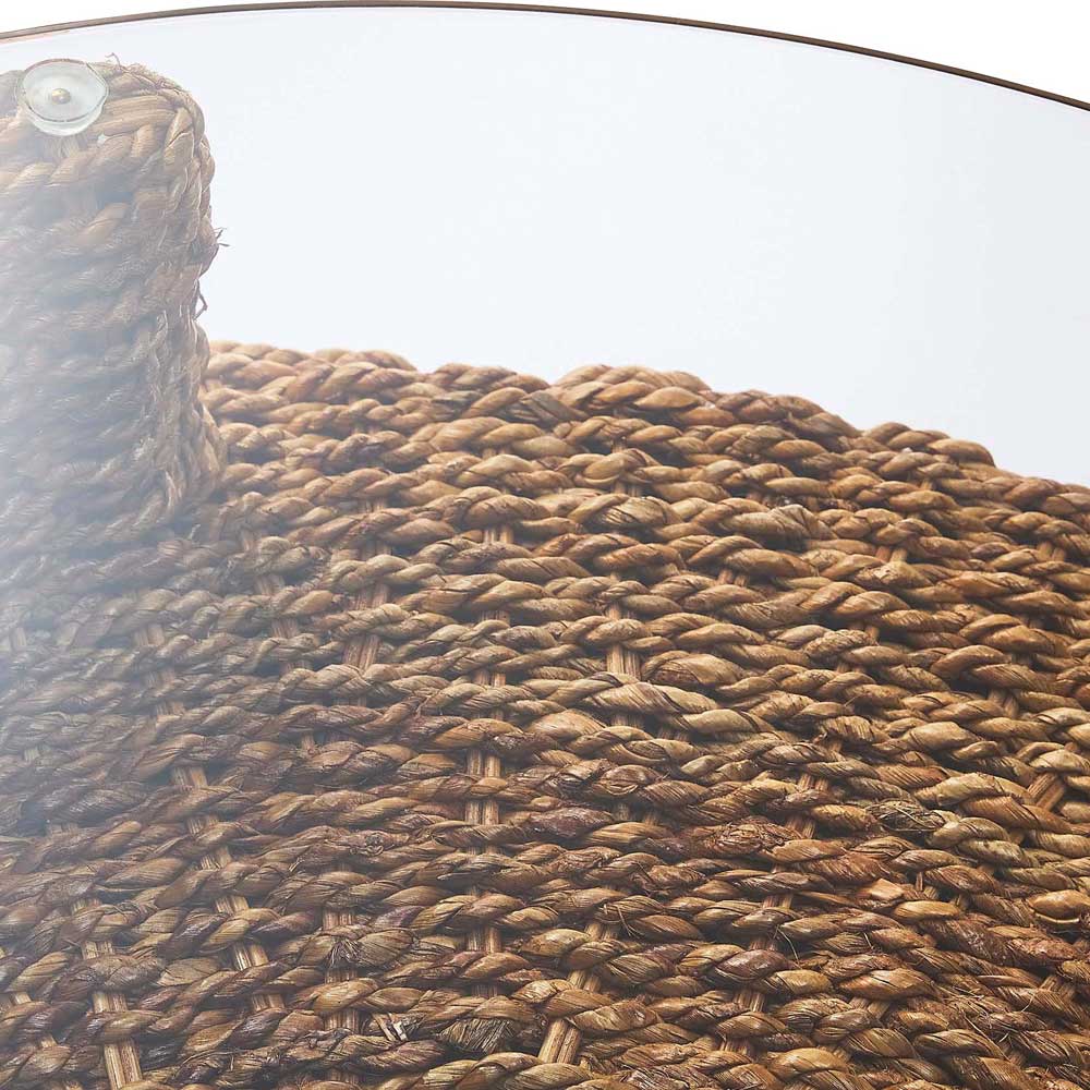 アバカ ガラステーブル｜リゾート感感じる天然素材のセンターテーブル