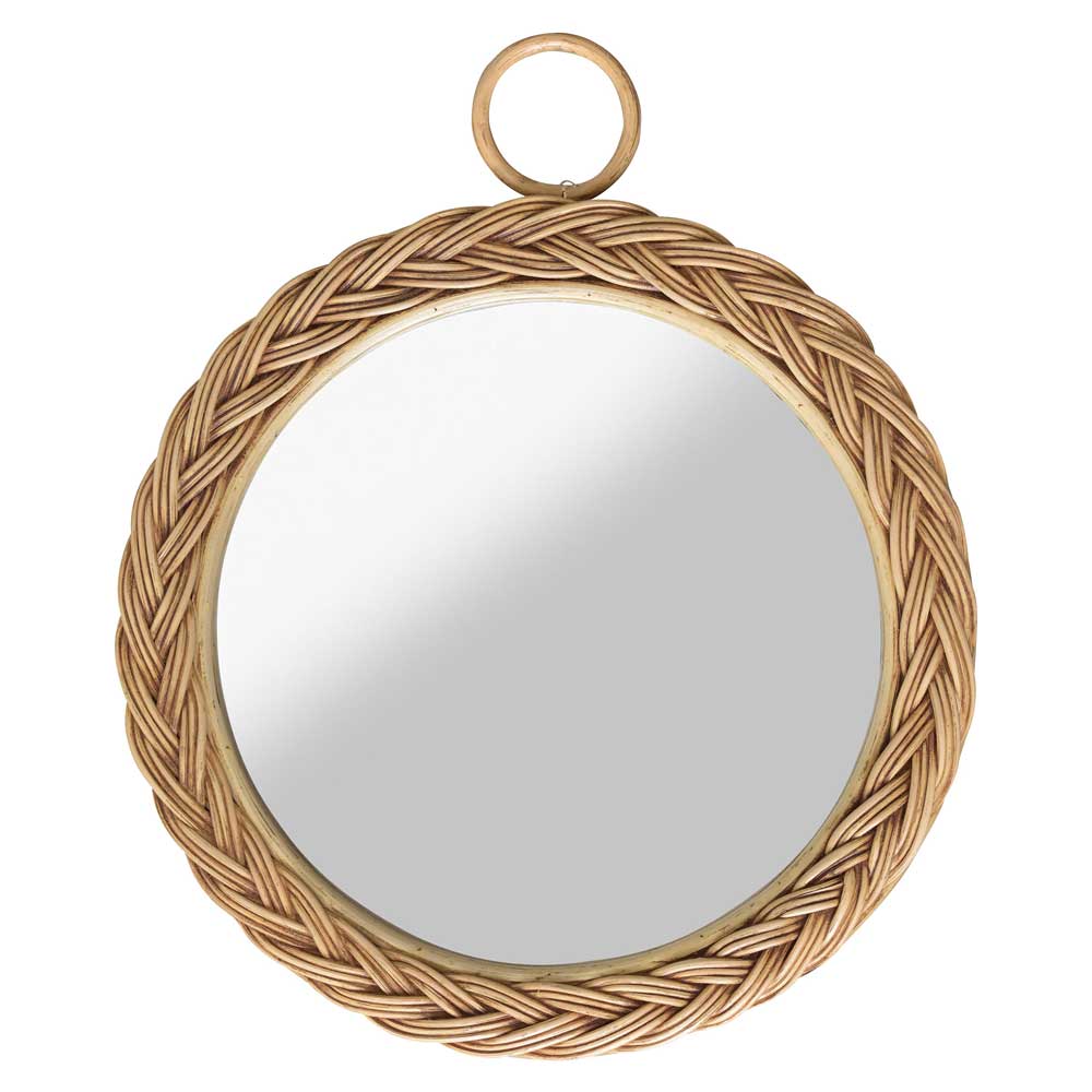 ラタンミラー｜壁掛けタイプ 天然素材のインテリア｜韓国風